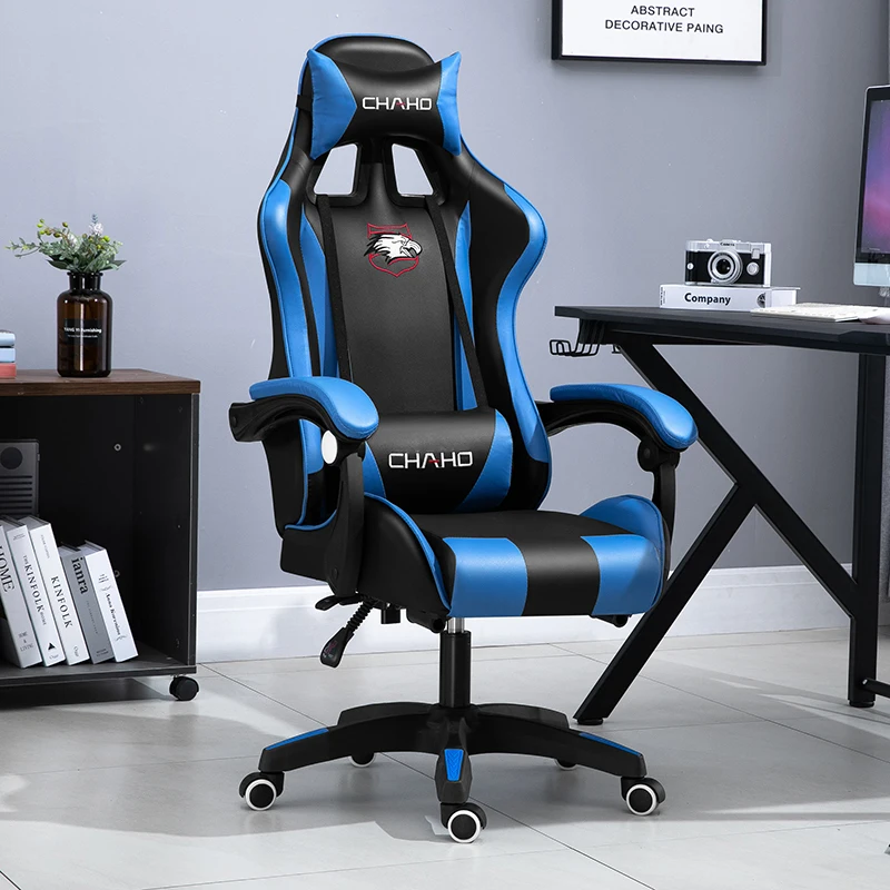 Esports Gaming Cafe - Krzesło gamingowe z wysokim oparciem, rozkładane,