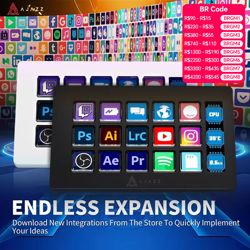 Elgato Stream Deck - AJAZZ AKP153E/AKP03E Wielofunkcyjny Panel Konsoli Asystent